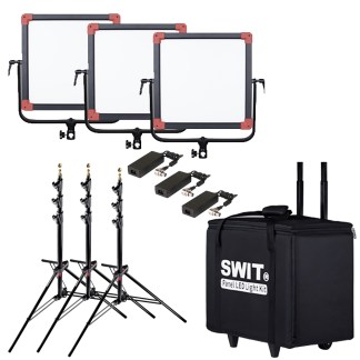 SWIT PL-E60 Light-Kit with Manfrotto stands